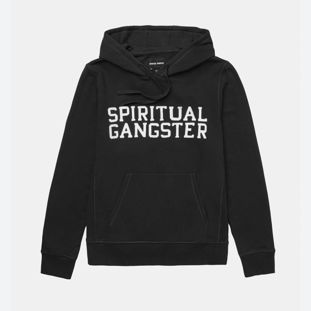 Spiritual Gangster hoodie  Medium Ultrasoft.  Dark grey/ black